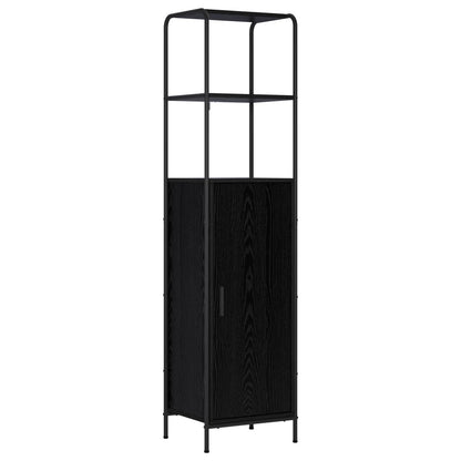 vidaXL Highboard Black Oak 40 x 33 x 161 cm Engineered Wood