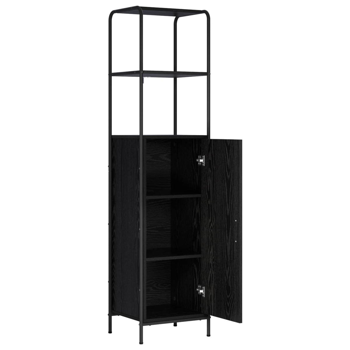vidaXL Highboard Black Oak 40 x 33 x 161 cm Engineered Wood