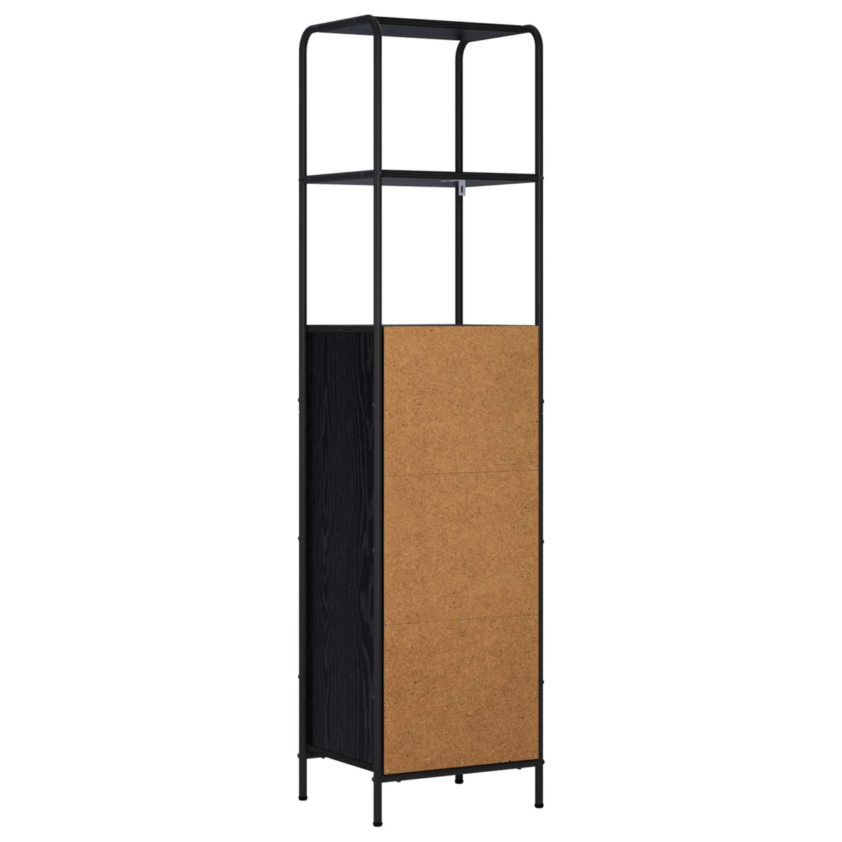 vidaXL Highboard Black Oak 40 x 33 x 161 cm Engineered Wood