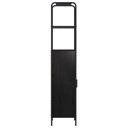 vidaXL Highboard Black Oak 40 x 33 x 161 cm Engineered Wood