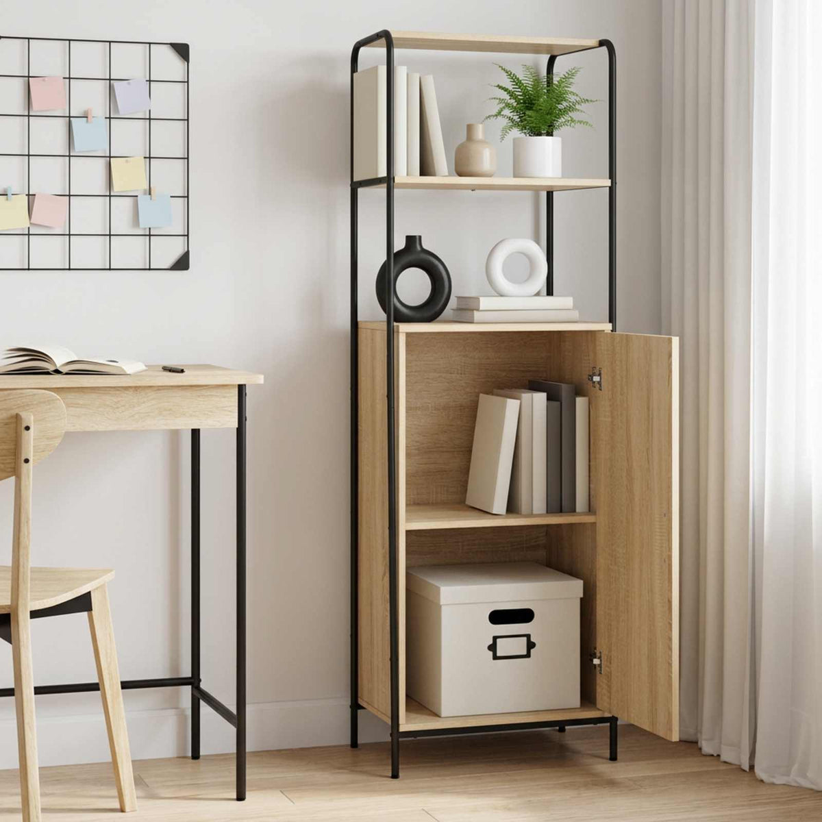 vidaXL Highboard Sonoma Oak 40 x 33 x 161 cm Engineered Wood