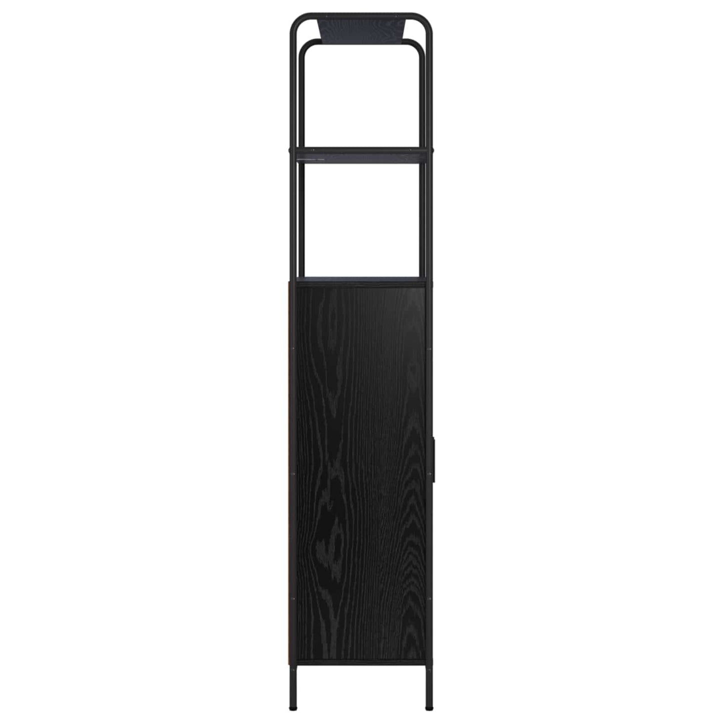 vidaXL Highboard Black Oak 65 x 33 x 161 cm Engineered Wood