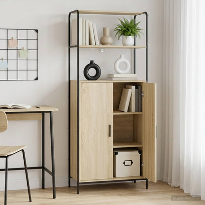vidaXL Highboard Sonoma Oak 65 x 33 x 161 cm Engineered Wood