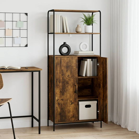 vidaXL Highboard Smoked Oak 65 x 33 x 161 cm Engineered Wood
