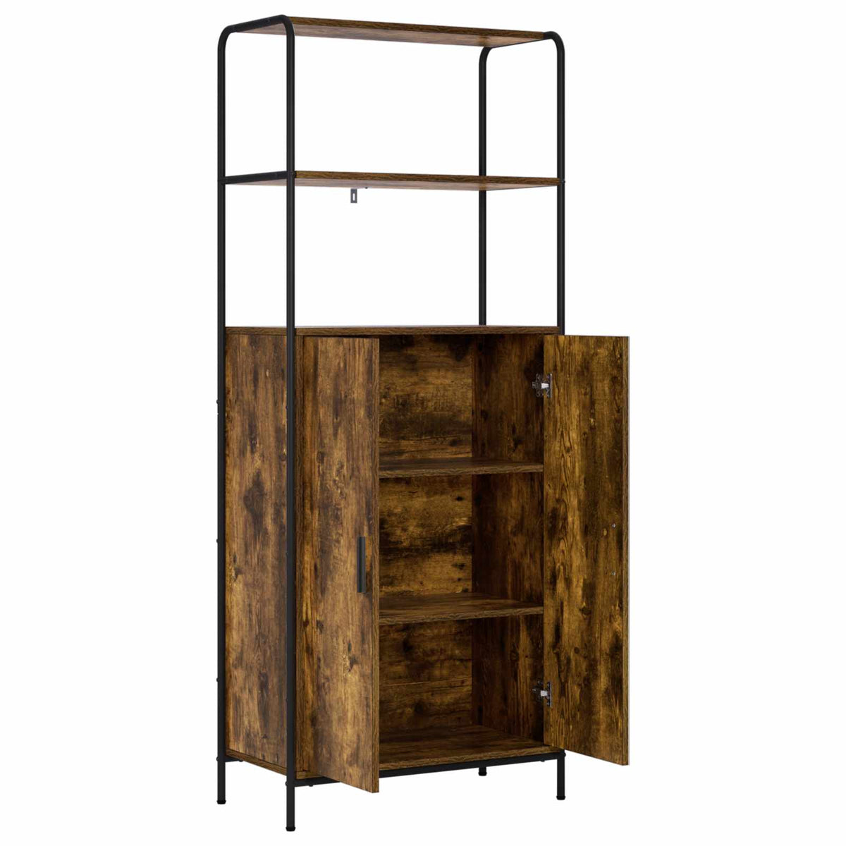 vidaXL Highboard Smoked Oak 65 x 33 x 161 cm Engineered Wood
