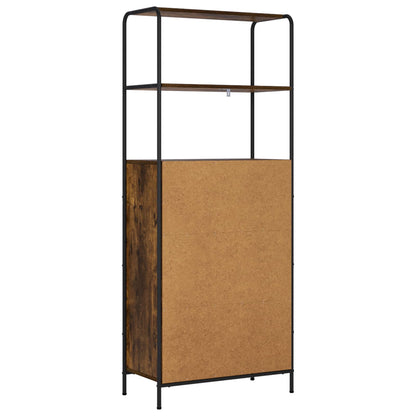 vidaXL Highboard Smoked Oak 65 x 33 x 161 cm Engineered Wood