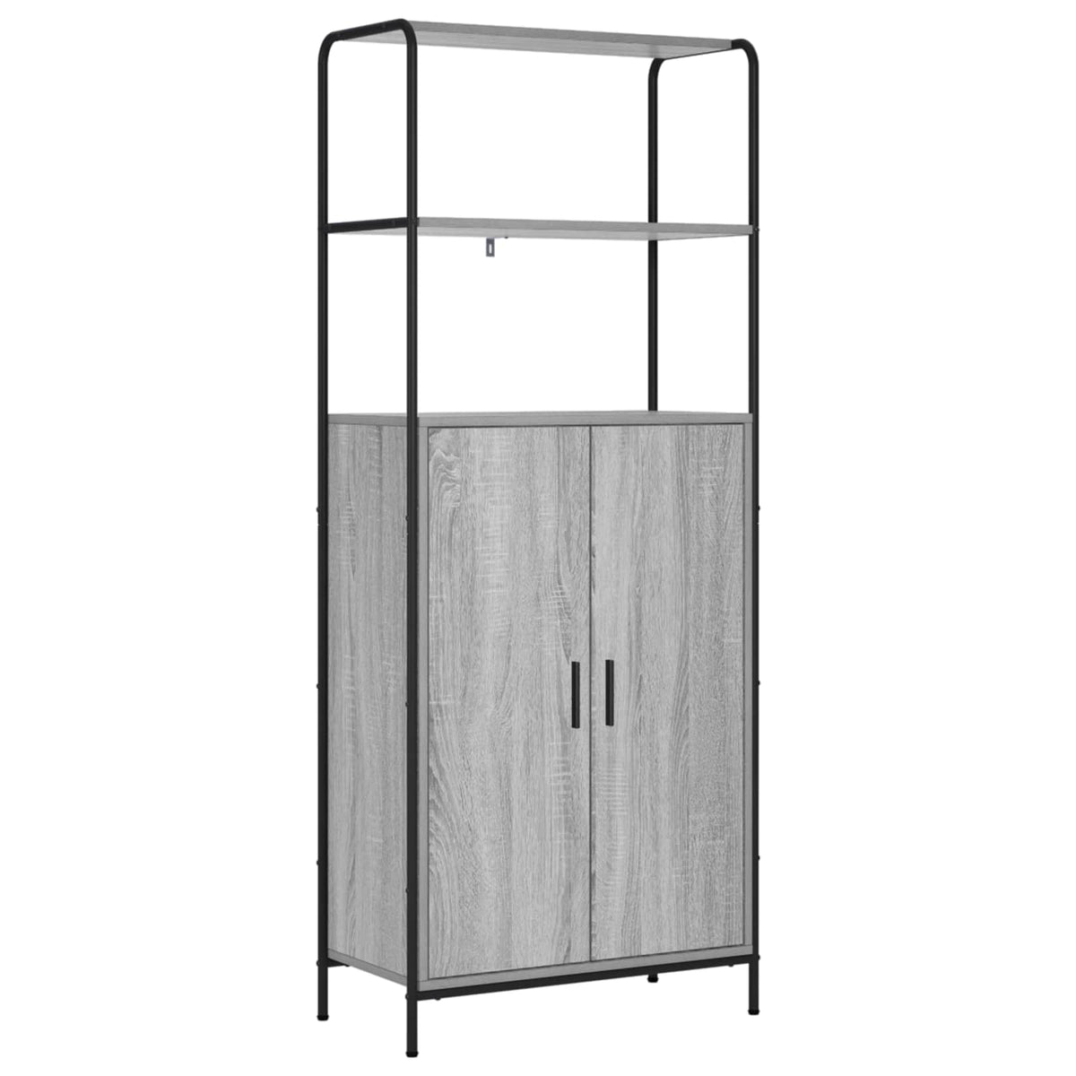 vidaXL Highboard Grey Sonoma 65 x 33 x 161 cm Engineered Wood