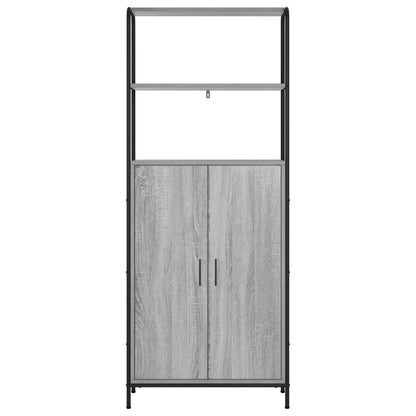 vidaXL Highboard Grey Sonoma 65 x 33 x 161 cm Engineered Wood