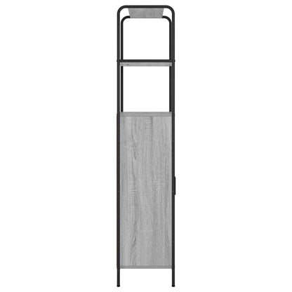 vidaXL Highboard Grey Sonoma 65 x 33 x 161 cm Engineered Wood
