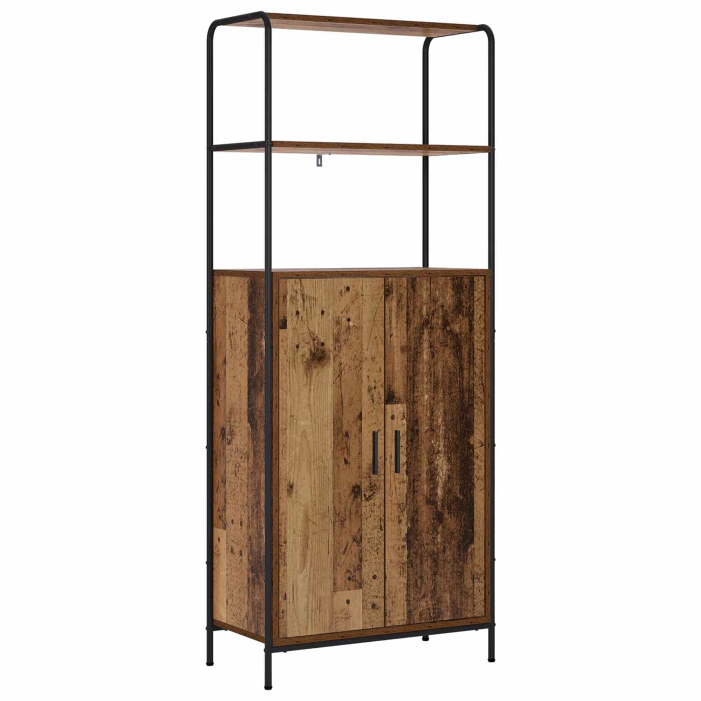 vidaXL Highboard Old Wood 65 x 33 x 161 cm Engineered Wood