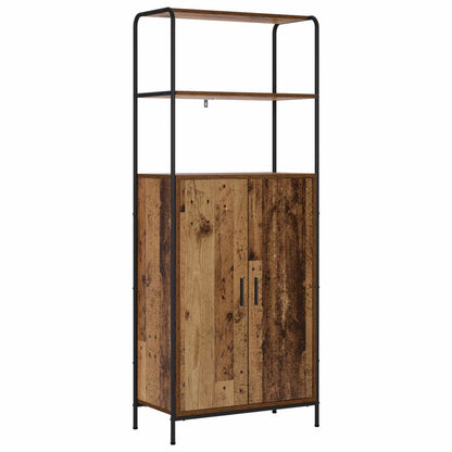 vidaXL Highboard Old Wood 65 x 33 x 161 cm Engineered Wood