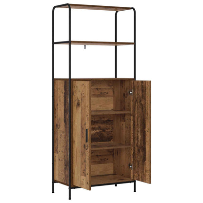 vidaXL Highboard Old Wood 65 x 33 x 161 cm Engineered Wood