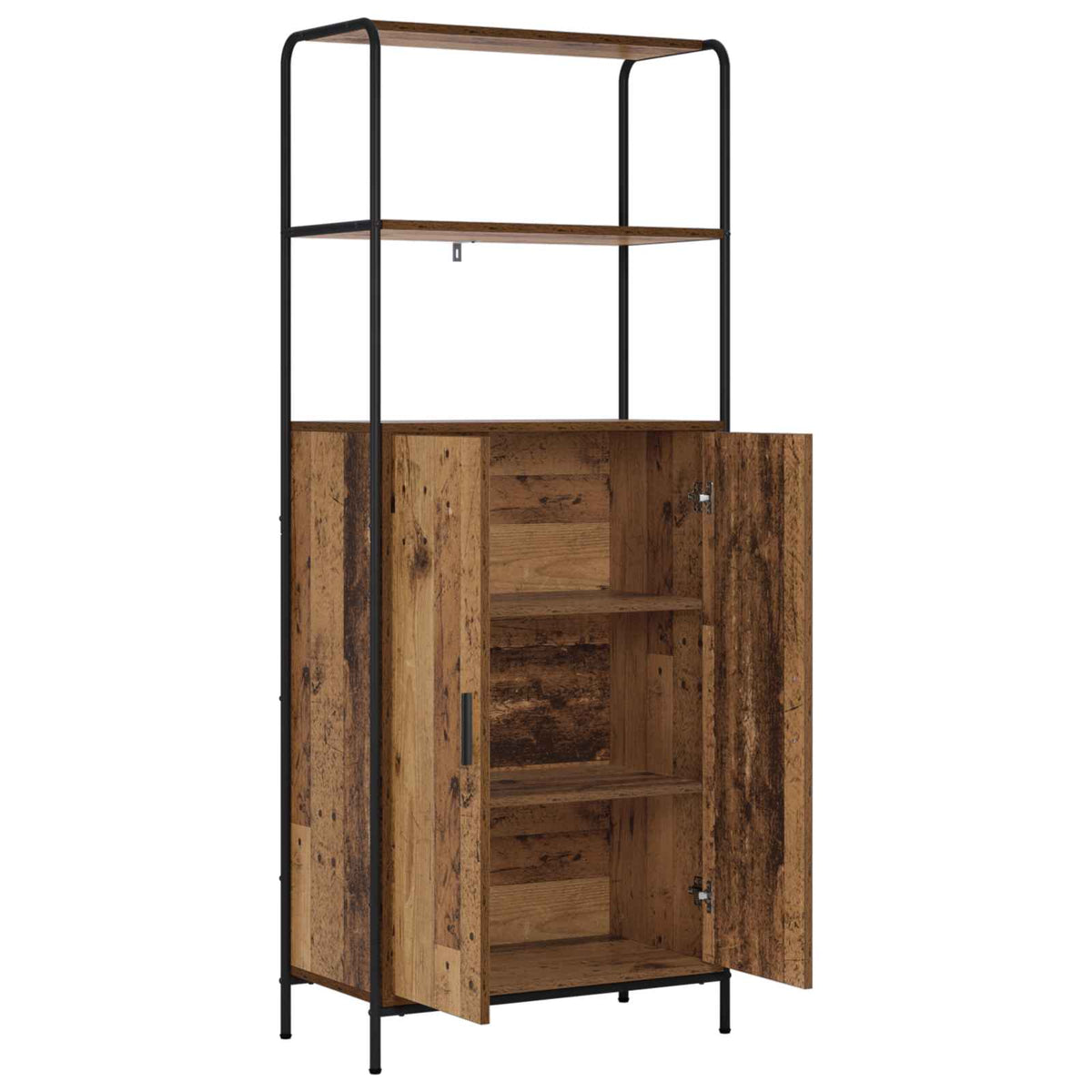 vidaXL Highboard Old Wood 65 x 33 x 161 cm Engineered Wood