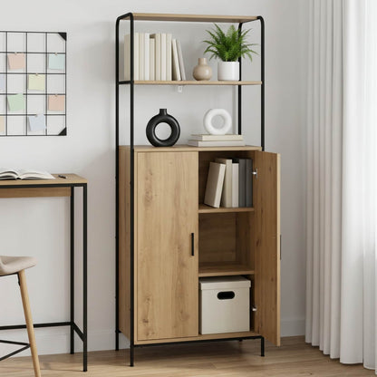vidaXL Highboard Artisan Oak 65 x 33 x 161 cm Engineered Wood