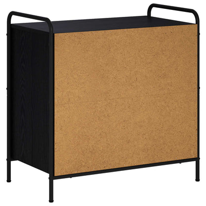 vidaXL Drawer Cabinet Black Oak 70 x 39.5 x 71 cm Engineered Wood