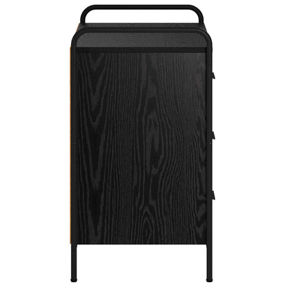 vidaXL Drawer Cabinet Black Oak 70 x 39.5 x 71 cm Engineered Wood