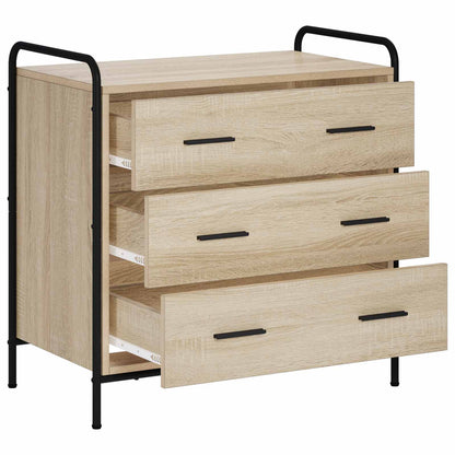 vidaXL Drawer Cabinet Sonoma Oak 70 x 39.5 x 71 cm Engineered Wood