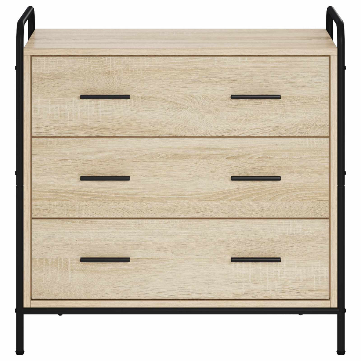 vidaXL Drawer Cabinet Sonoma Oak 70 x 39.5 x 71 cm Engineered Wood