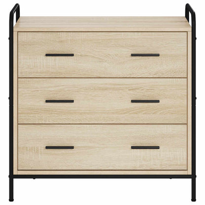vidaXL Drawer Cabinet Sonoma Oak 70 x 39.5 x 71 cm Engineered Wood