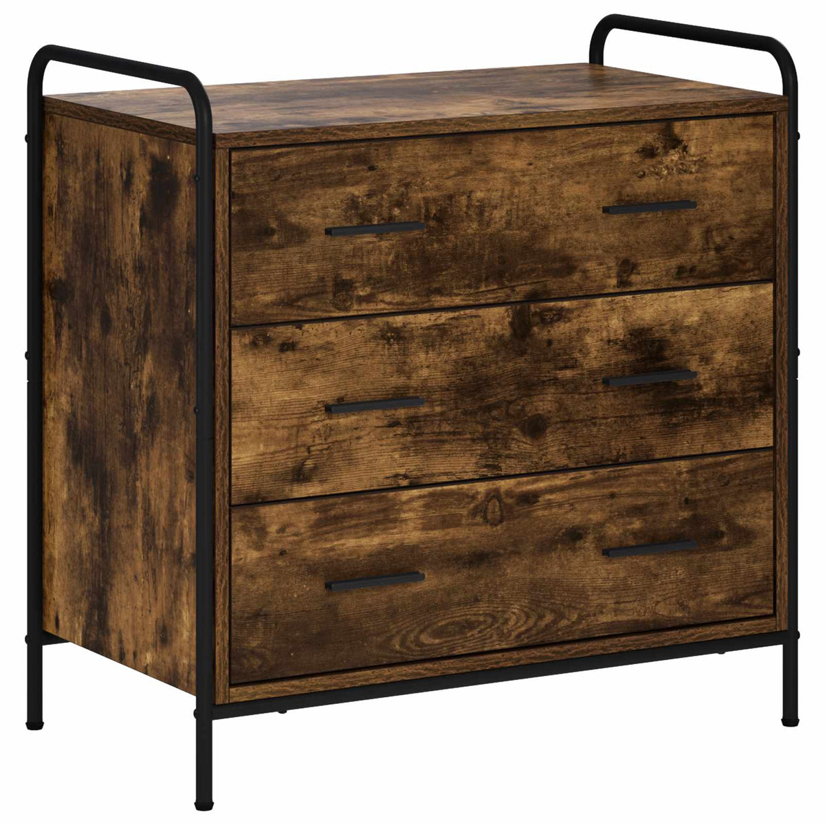 vidaXL Drawer Cabinet Smoked Oak 70 x 39.5 x 71 cm Engineered Wood