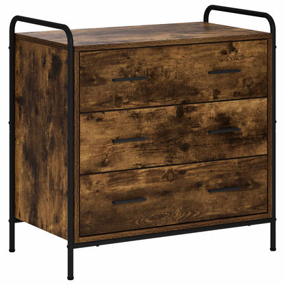 vidaXL Drawer Cabinet Smoked Oak 70 x 39.5 x 71 cm Engineered Wood
