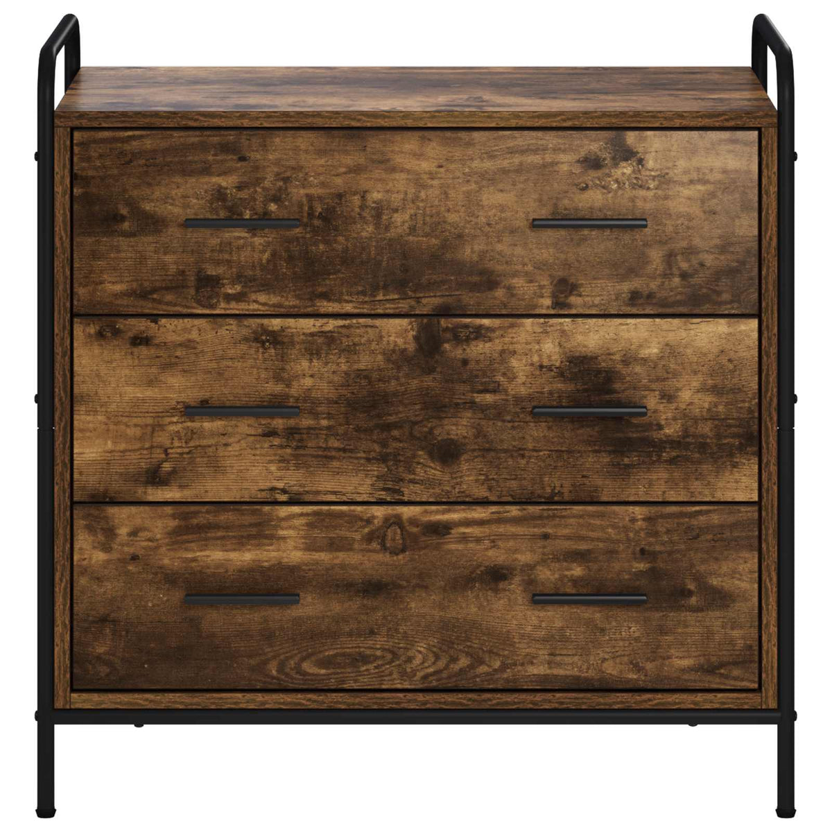 vidaXL Drawer Cabinet Smoked Oak 70 x 39.5 x 71 cm Engineered Wood