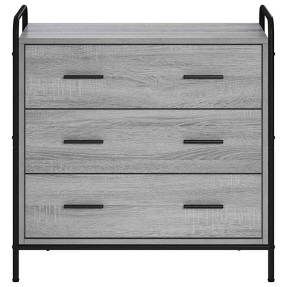 vidaXL Drawer Cabinet Grey Sonoma 70 x 39.5 x 71 cm Engineered Wood