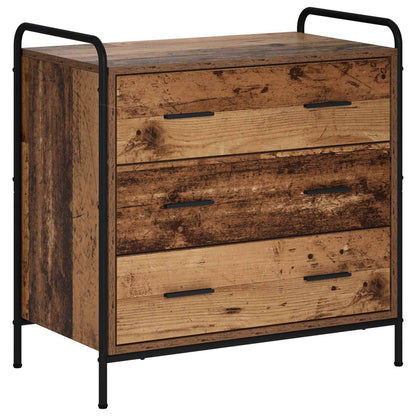 vidaXL Drawer Cabinet Old Wood 70 x 39.5 x 71 cm Engineered Wood