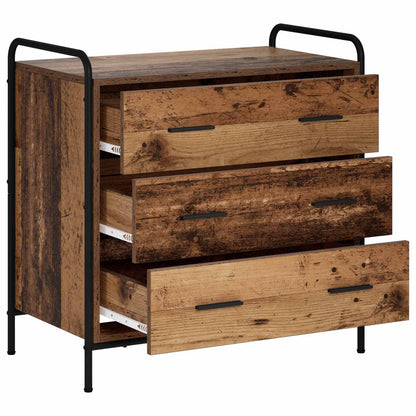 vidaXL Drawer Cabinet Old Wood 70 x 39.5 x 71 cm Engineered Wood