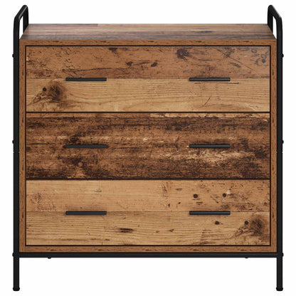vidaXL Drawer Cabinet Old Wood 70 x 39.5 x 71 cm Engineered Wood