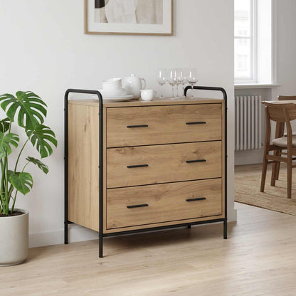 vidaXL Drawer Cabinet Artisan Oak 70 x 39.5 x 71 cm Engineered Wood