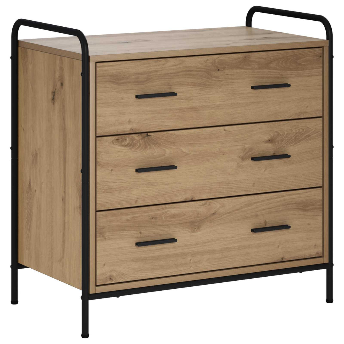 vidaXL Drawer Cabinet Artisan Oak 70 x 39.5 x 71 cm Engineered Wood