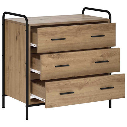 vidaXL Drawer Cabinet Artisan Oak 70 x 39.5 x 71 cm Engineered Wood
