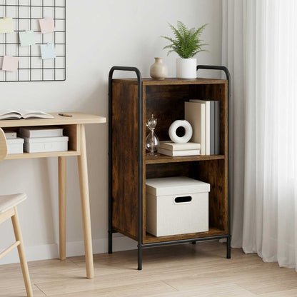 vidaXL Book Cabinet 43 x 33 x 80 cm Engineered Wood Smoked Oak
