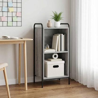 vidaXL Book Cabinet 43 x 33 x 80 cm Engineered Wood Grey Sonoma
