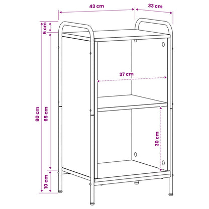 vidaXL Book Cabinet 43 x 33 x 80 cm Engineered Wood Grey Sonoma