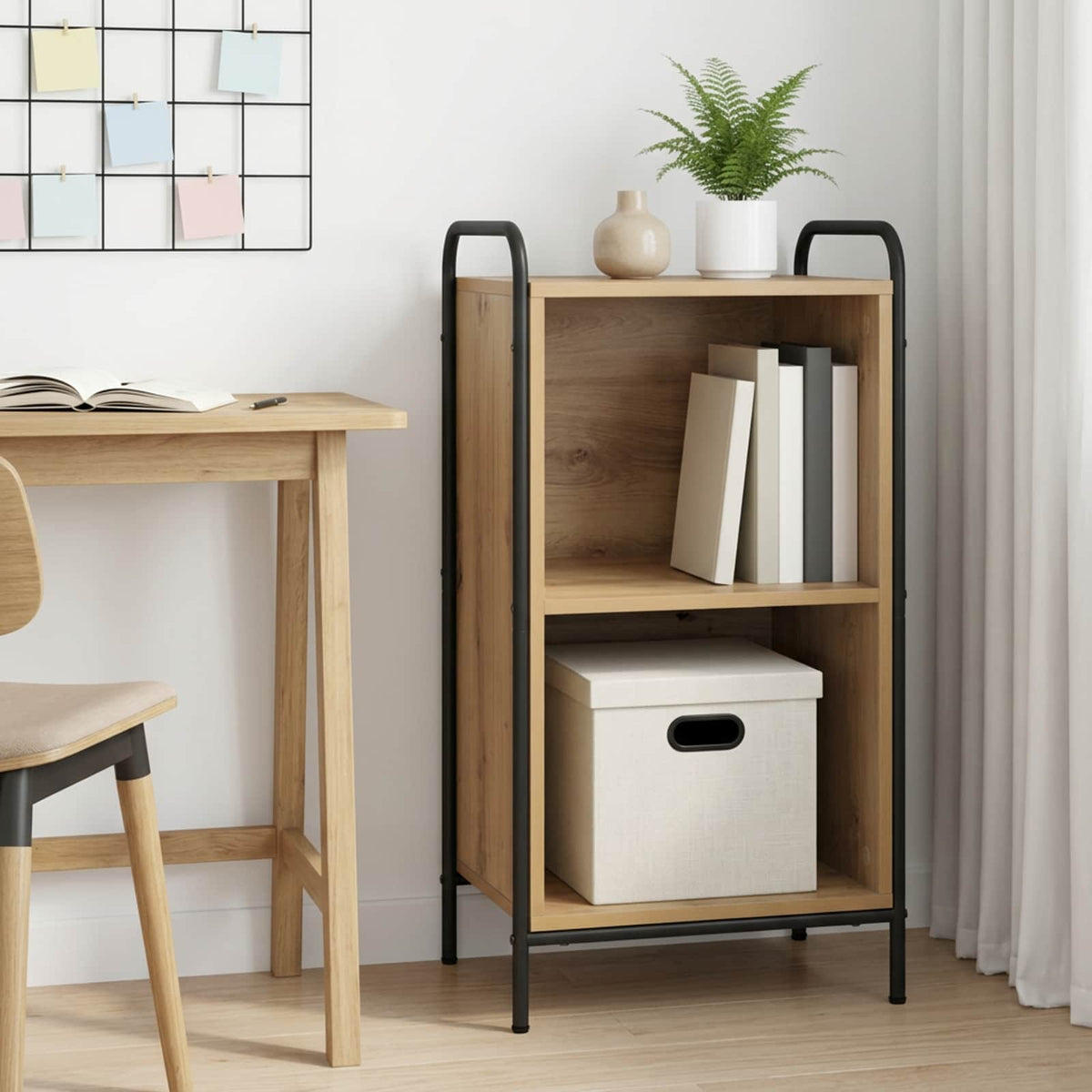 vidaXL Book Cabinet 43 x 33 x 80 cm Engineered Wood Artisan Oak