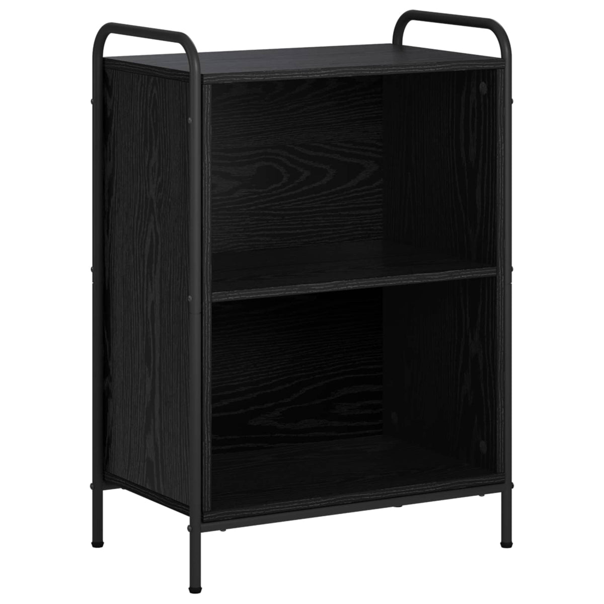 vidaXL Book Cabinet 55.5 x 33 x 80 cm Engineered Wood Black Oak