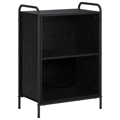 vidaXL Book Cabinet 55.5 x 33 x 80 cm Engineered Wood Black Oak