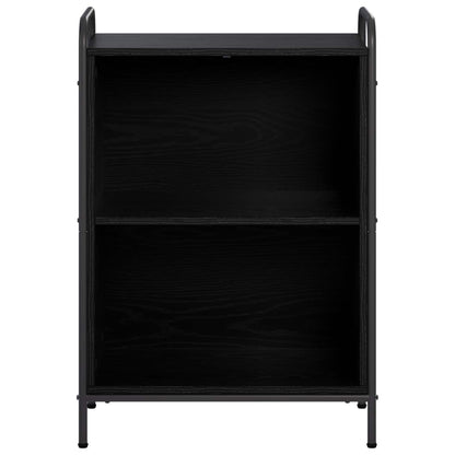 vidaXL Book Cabinet 55.5 x 33 x 80 cm Engineered Wood Black Oak