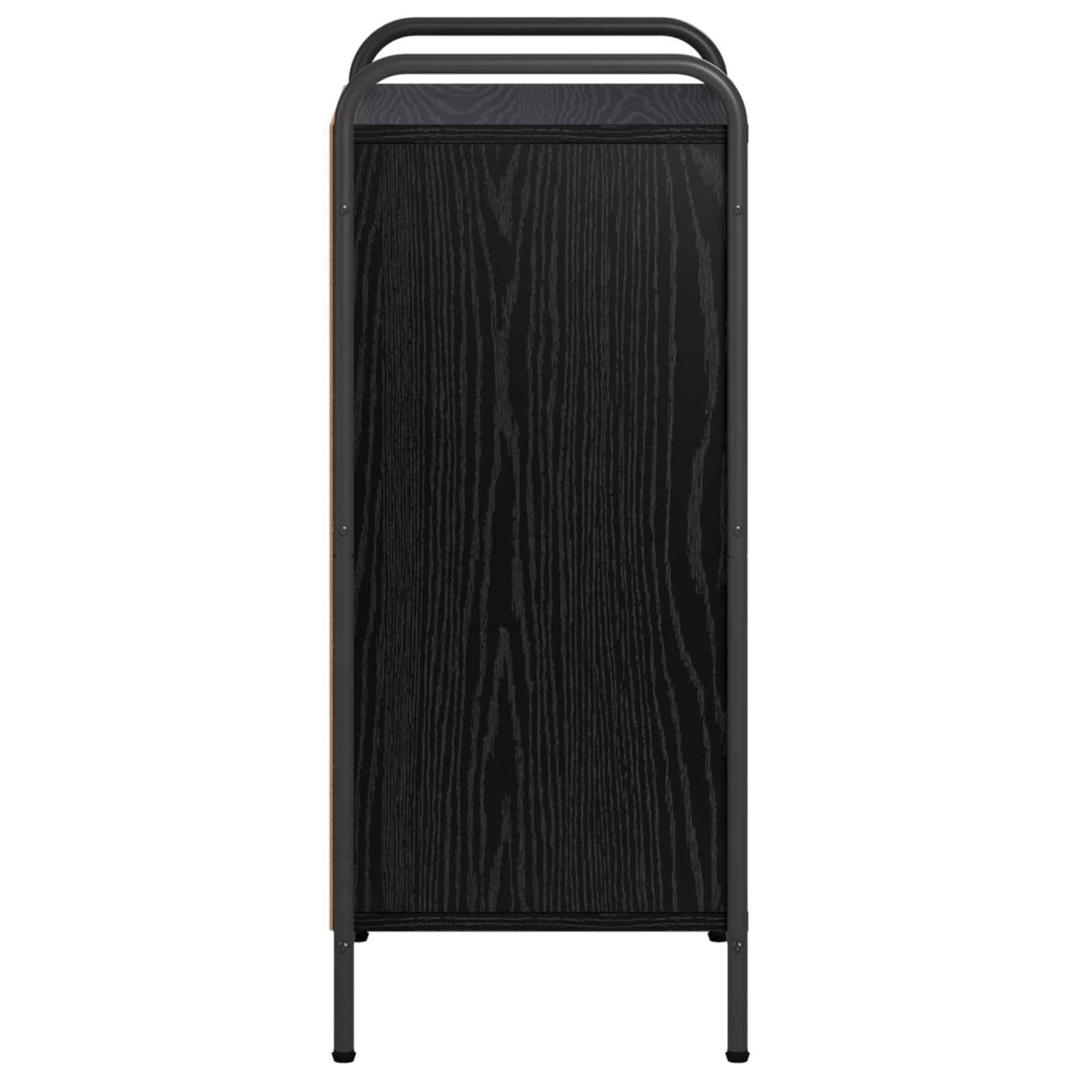 vidaXL Book Cabinet 55.5 x 33 x 80 cm Engineered Wood Black Oak