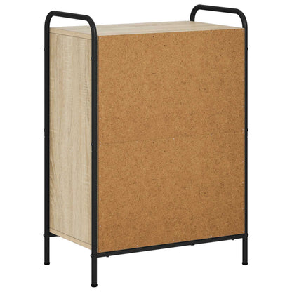 vidaXL Book Cabinet 55.5 x 33 x 80 cm Engineered Wood Sonoma Oak