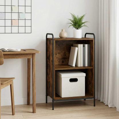 vidaXL Book Cabinet 55.5 x 33 x 80 cm Engineered Wood Smoked Oak