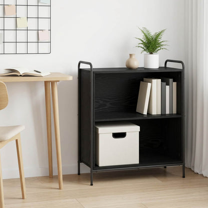 vidaXL Book Cabinet 80 x 33 x 80 cm Engineered Wood Black Oak