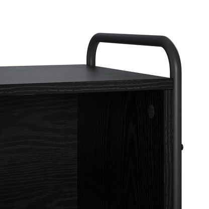 vidaXL Book Cabinet 80 x 33 x 80 cm Engineered Wood Black Oak