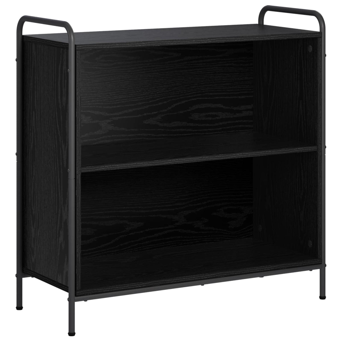 vidaXL Book Cabinet 80 x 33 x 80 cm Engineered Wood Black Oak