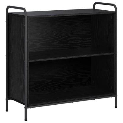 vidaXL Book Cabinet 80 x 33 x 80 cm Engineered Wood Black Oak