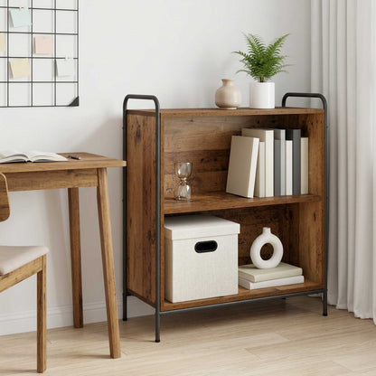 vidaXL Book Cabinet 80 x 33 x 80 cm Engineered Wood Old Wood