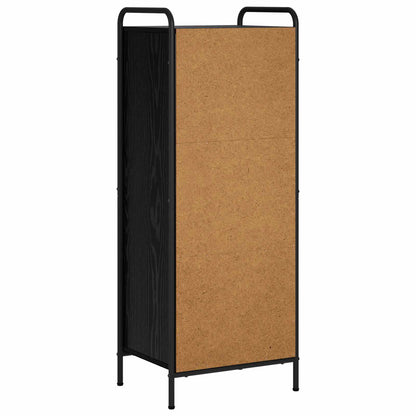 vidaXL Book Cabinet 43 x 33 x 111 cm Engineered Wood Black Oak