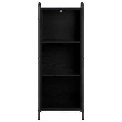 vidaXL Book Cabinet 43 x 33 x 111 cm Engineered Wood Black Oak